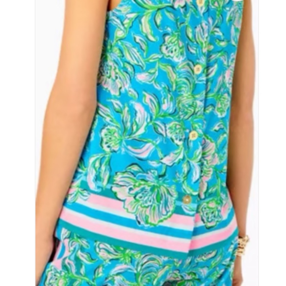 🌴🦩Lilly Pulitzer-2 piece Set•Palazzo Pants and Sleeveless Blouse•Size Large NWT - Picture 8 of 16